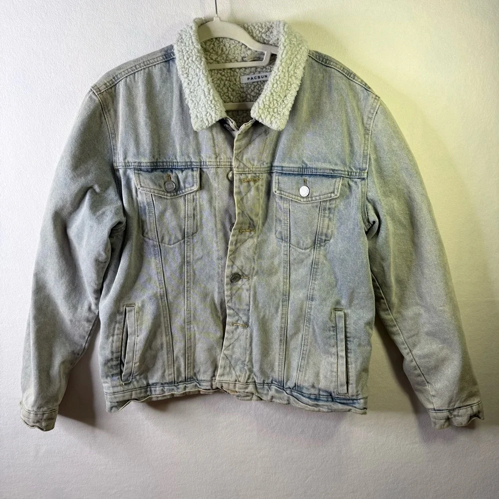 Men's Denim Sherpa Jacket